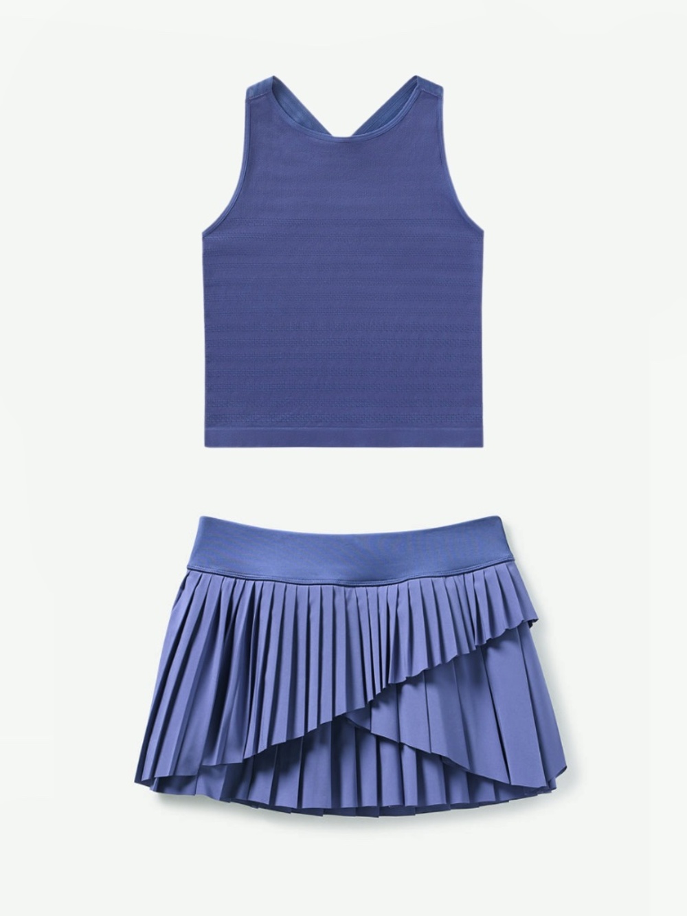 Fila Women's Ace Seamless Tank Top and Matching Tiered Pleated Skort Size Medium